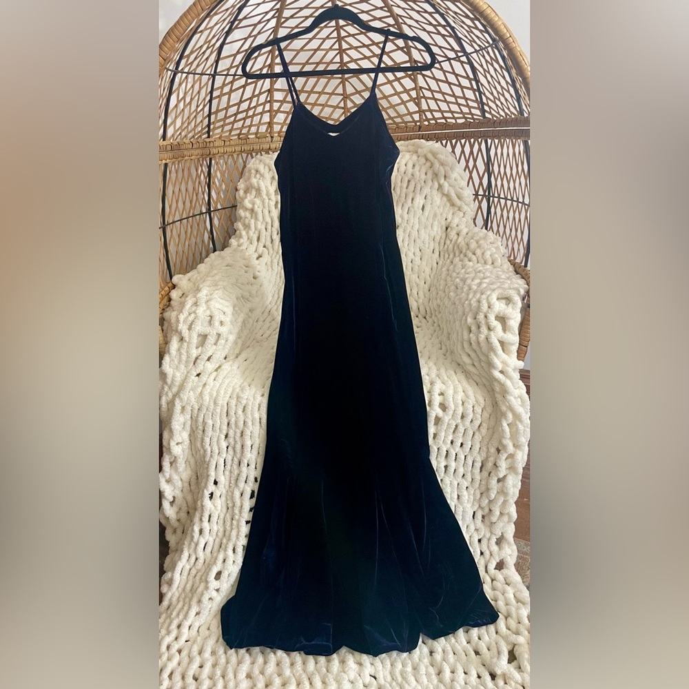 Black and Blue  Cocktail Maxi Gown, bust 36.
